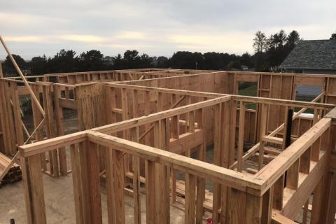 Curb Appeal Construction New House Construction Framing walls up 