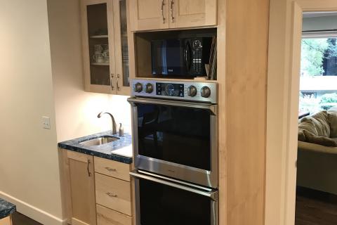 Remodel Kitchen Shaker Hardwood Cabinets Sub Way Tile Curb Appeal Construction Built in Stove