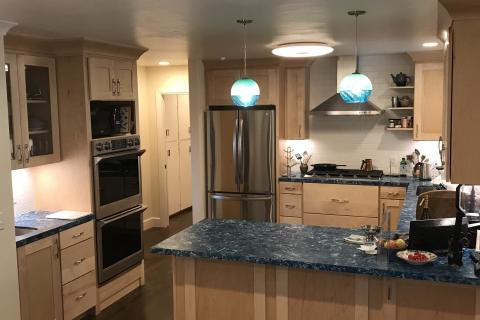 Remodel Kitchen Shaker Hardwood Cabinets Sub Way Tile Curb Appeal Construction Eureka Ca