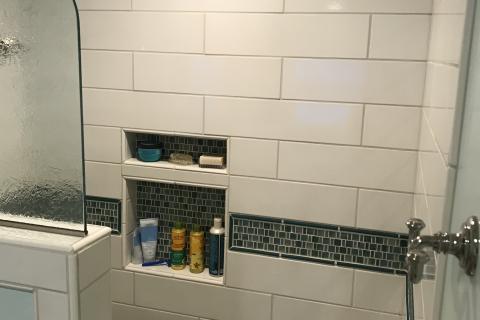 Walk In Shower With Shampoo Niche Curb Appeal Construction